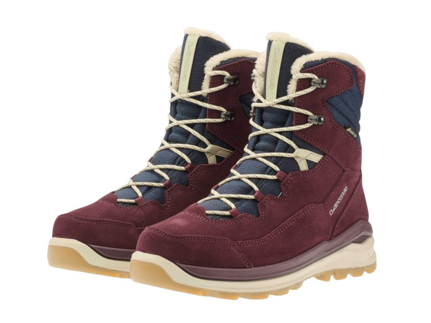 Lowa Ottawa Evo GTX (Veloursleder/Textil, wasserdicht) rot/navyblau Damen Winterstiefel