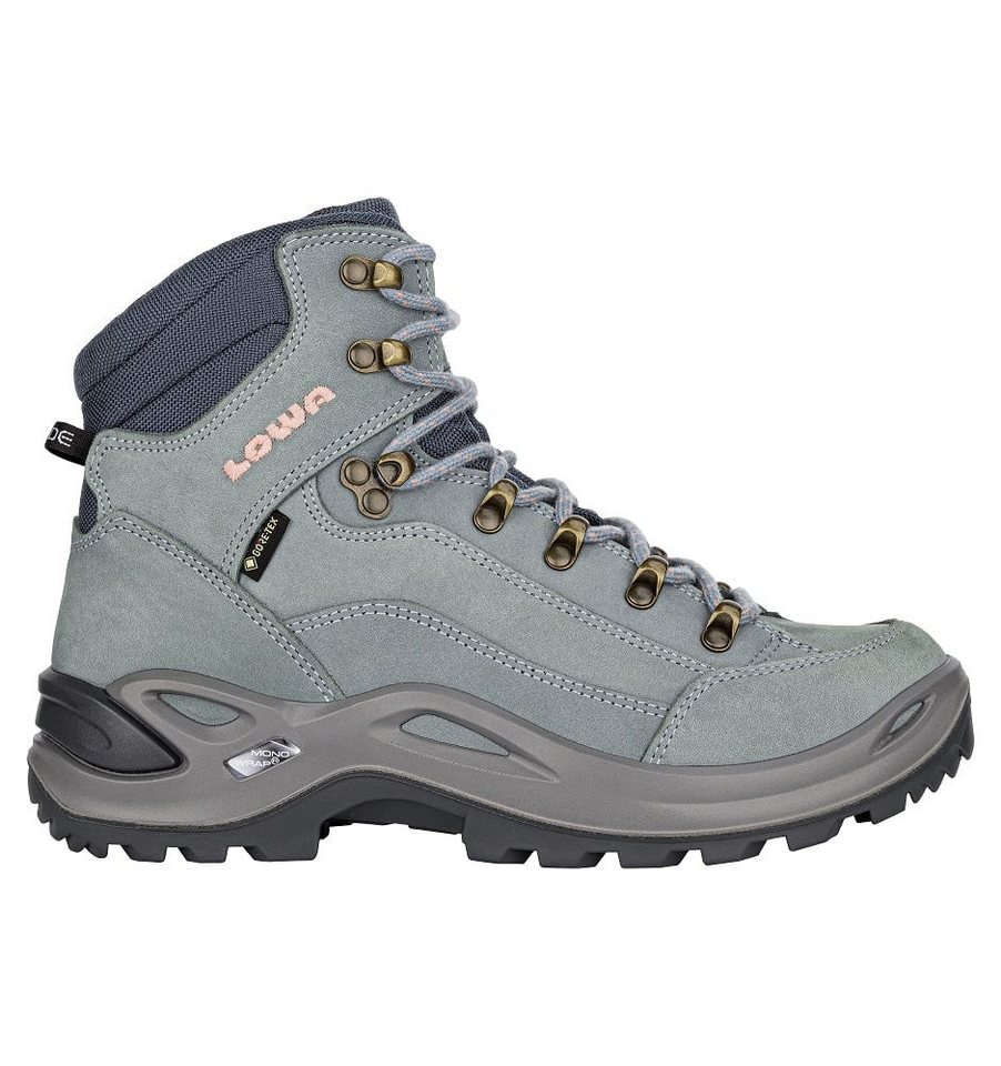 Lowa Renegade Mid GTX (All-Terrain, Nubukleder, wasserdicht) eisblau/lachs Wanderschuh
