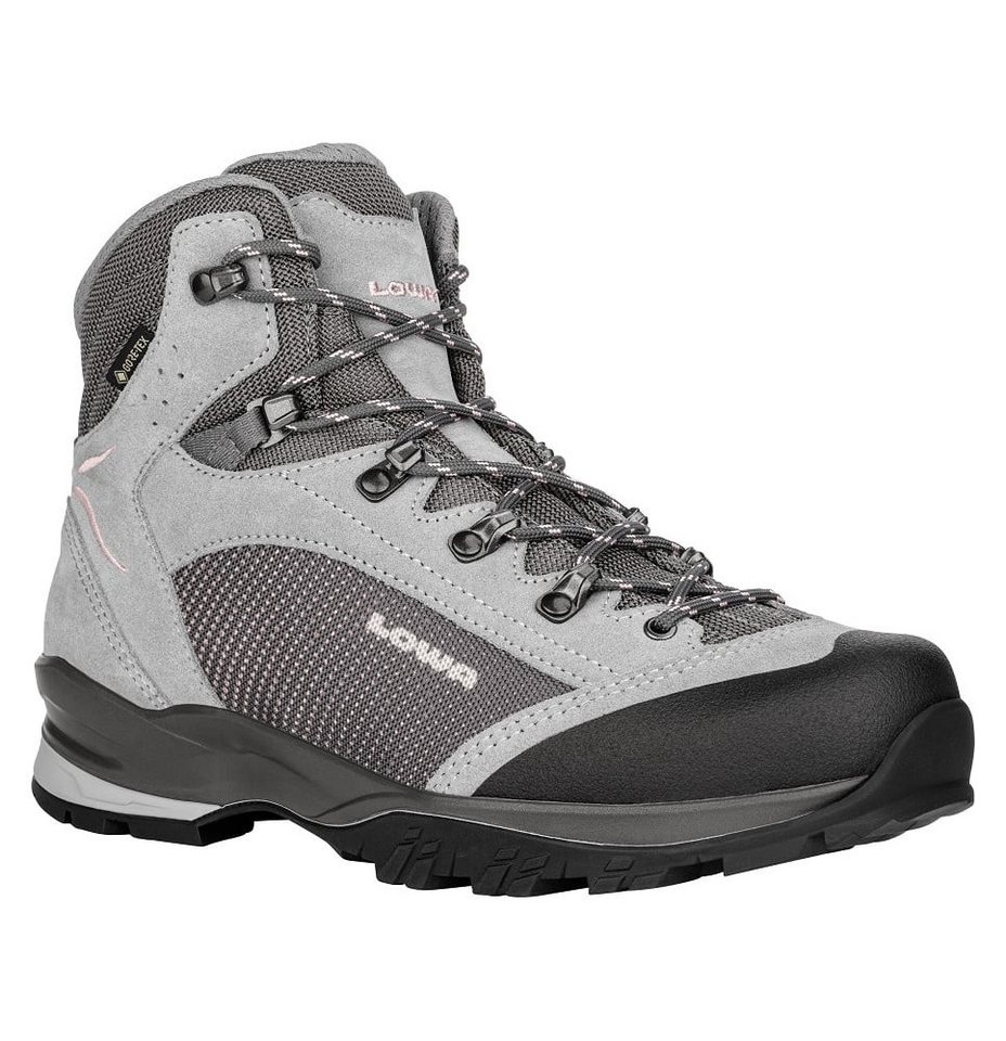 Lowa Tucana GTX (Trekking, Spaltleder-Textil) grau/koralle Damen Wanderschuh