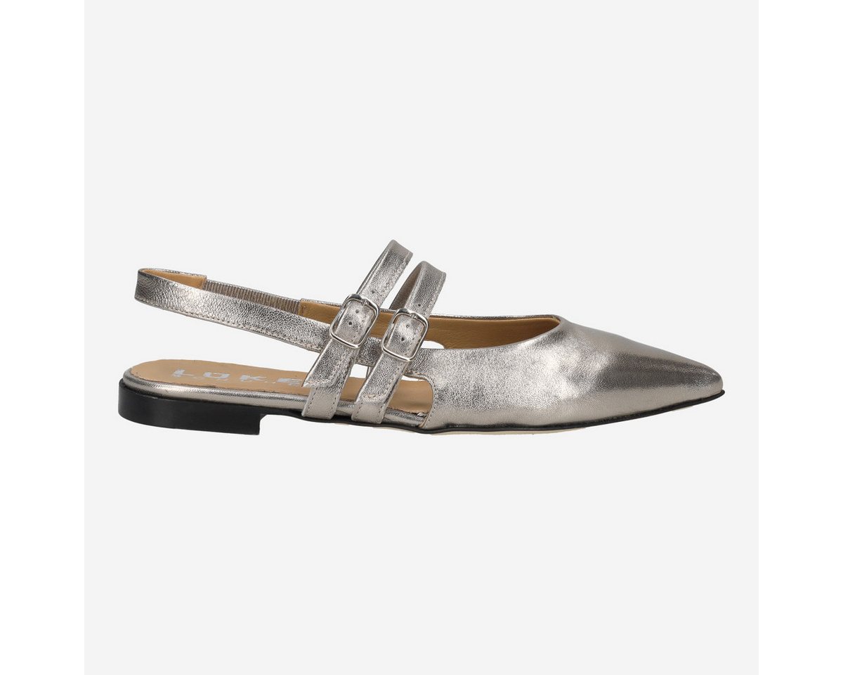 Lüke Schuhe 450 4450 NUOVA, Peeptoes & Slingpumps, Silber/Gold, Damen Peeptoepumps