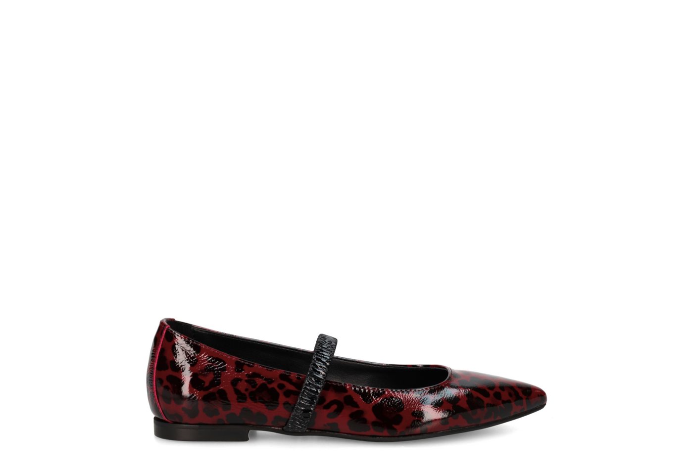 Lüke Schuhe FAMMA AMARENA, Ballerina, Rot, Leo-Look, Damen Ballerina