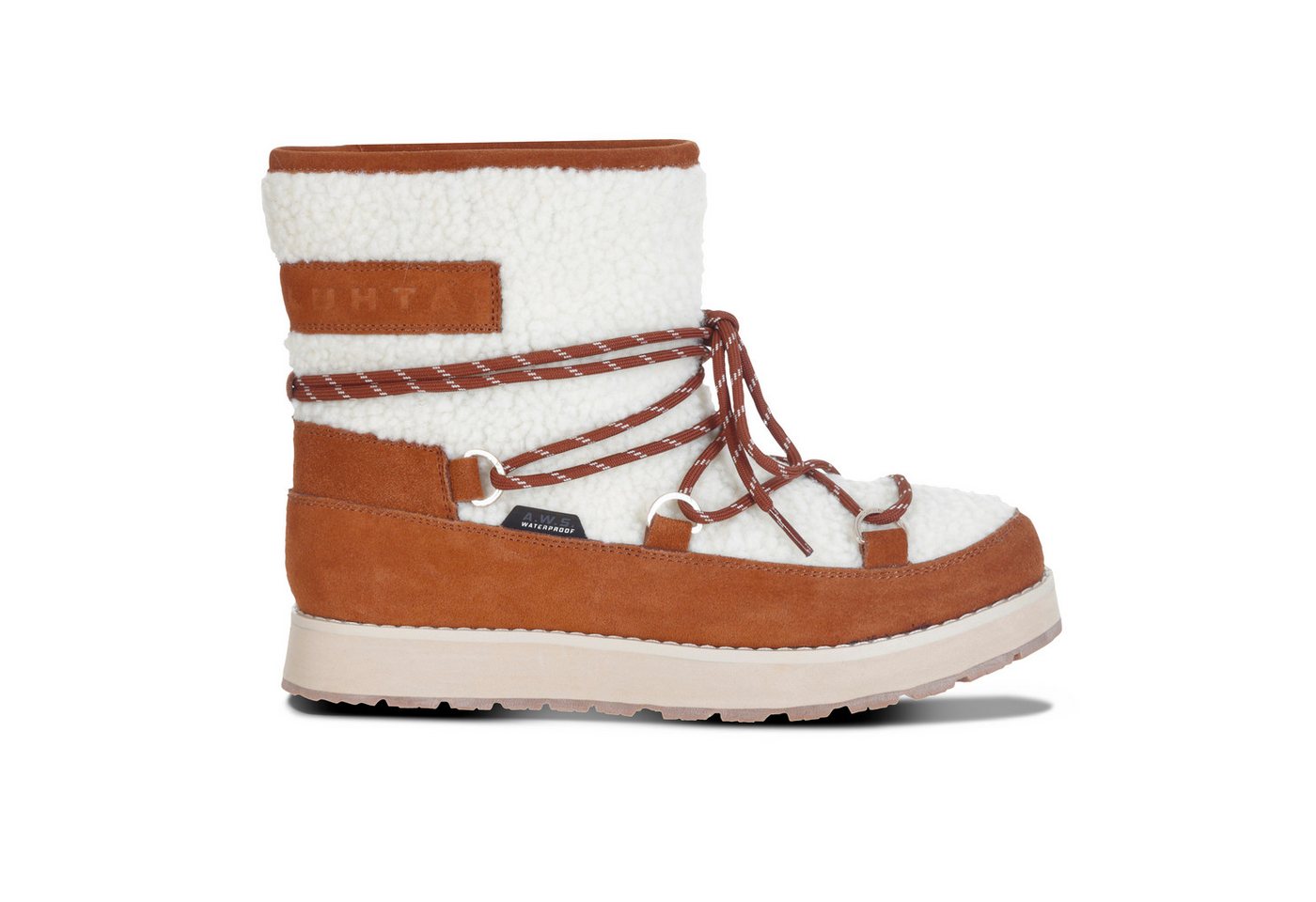 LUHTA NAUTTIVA MS Snowboots wasserdicht, gefüttert, mit Schnürung, mit Gummilaufsohle (CAFÉ AU LAIT)