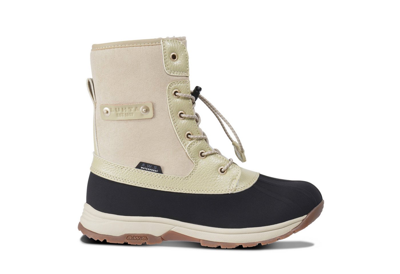 LUHTA TUTTU MS Snowboots wasserdicht, gefüttert, mit profiliertem Gummi-Laufsohlenmaterial (beige/braun)