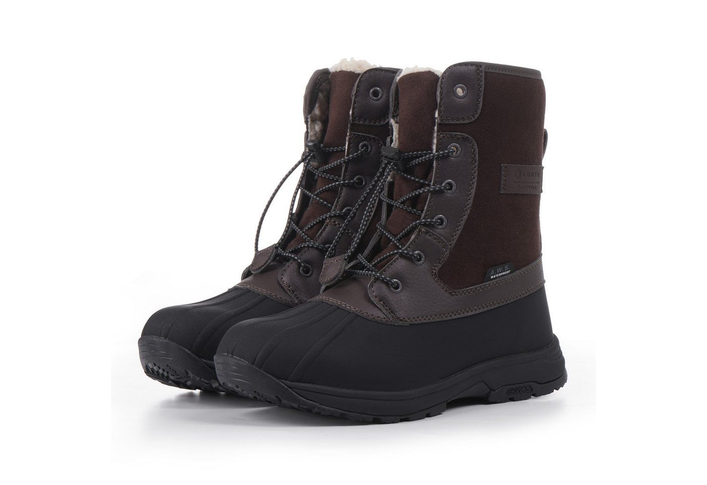 LUHTA TUTTU MS Winterboots wasserdicht, gefüttert, mit Gummilaufsohle, mit Schnellverschluss (braun)