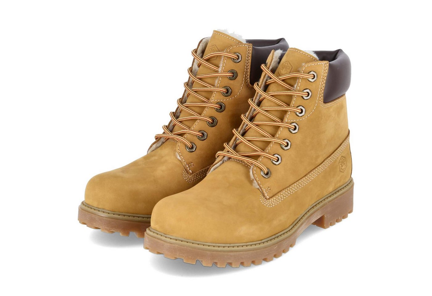 LUMBERJACK 102256577 Herren Leder und Synthetik gelb Schnürstiefel
