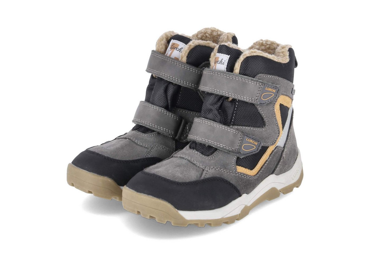 Lurchi 63L3013002 00011 Unisex Synthetik, Leder & Textil grau Winterstiefel