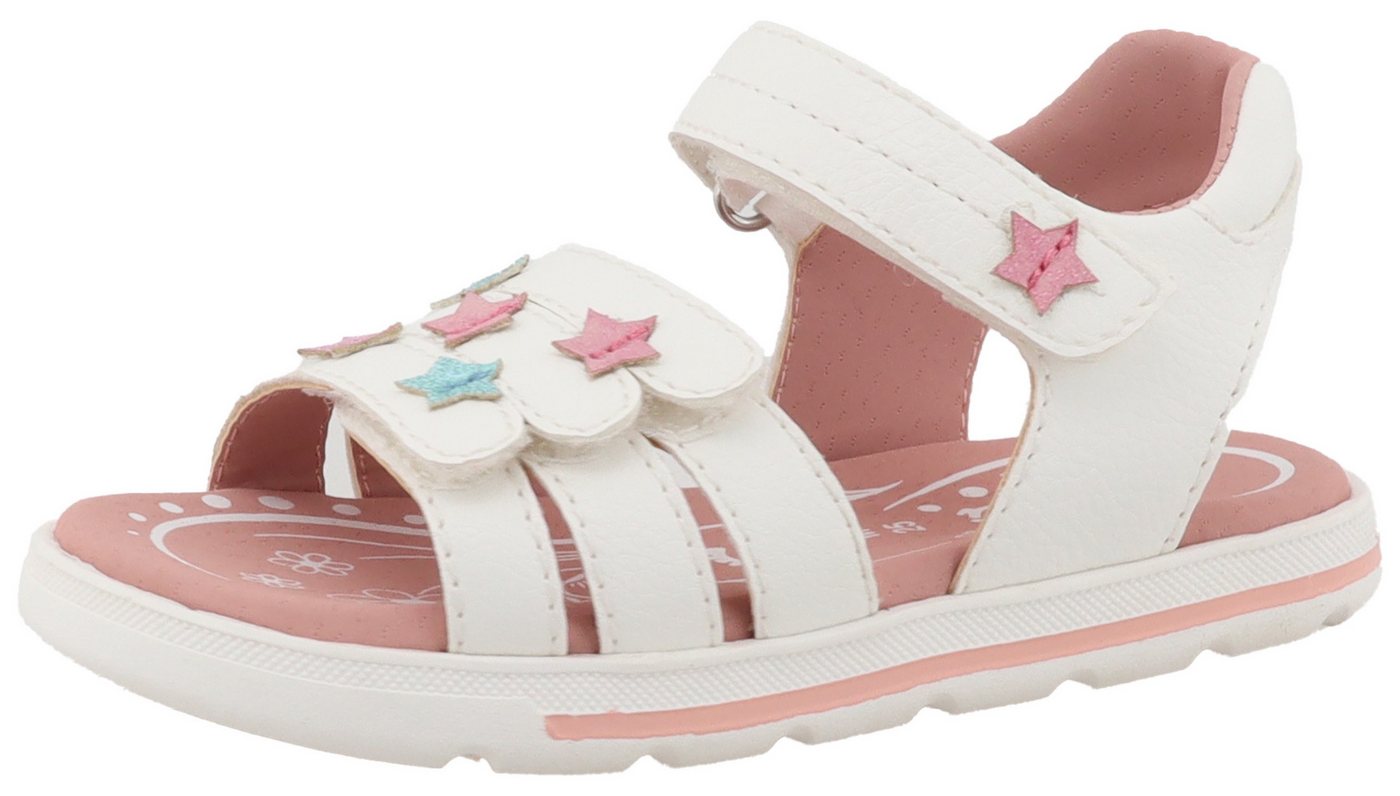 Lurchi Carin Sandale, Riemchensandale, farbige Sternen, Größenschablone zum Download