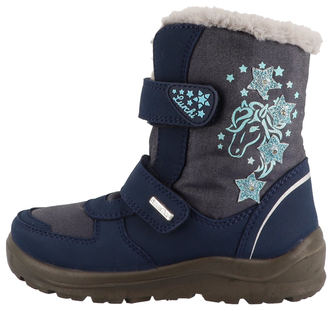 Lurchi Kasandra SYMPATEX Winterboots Klettboots mit Glitzer, Größenschablone zum Download