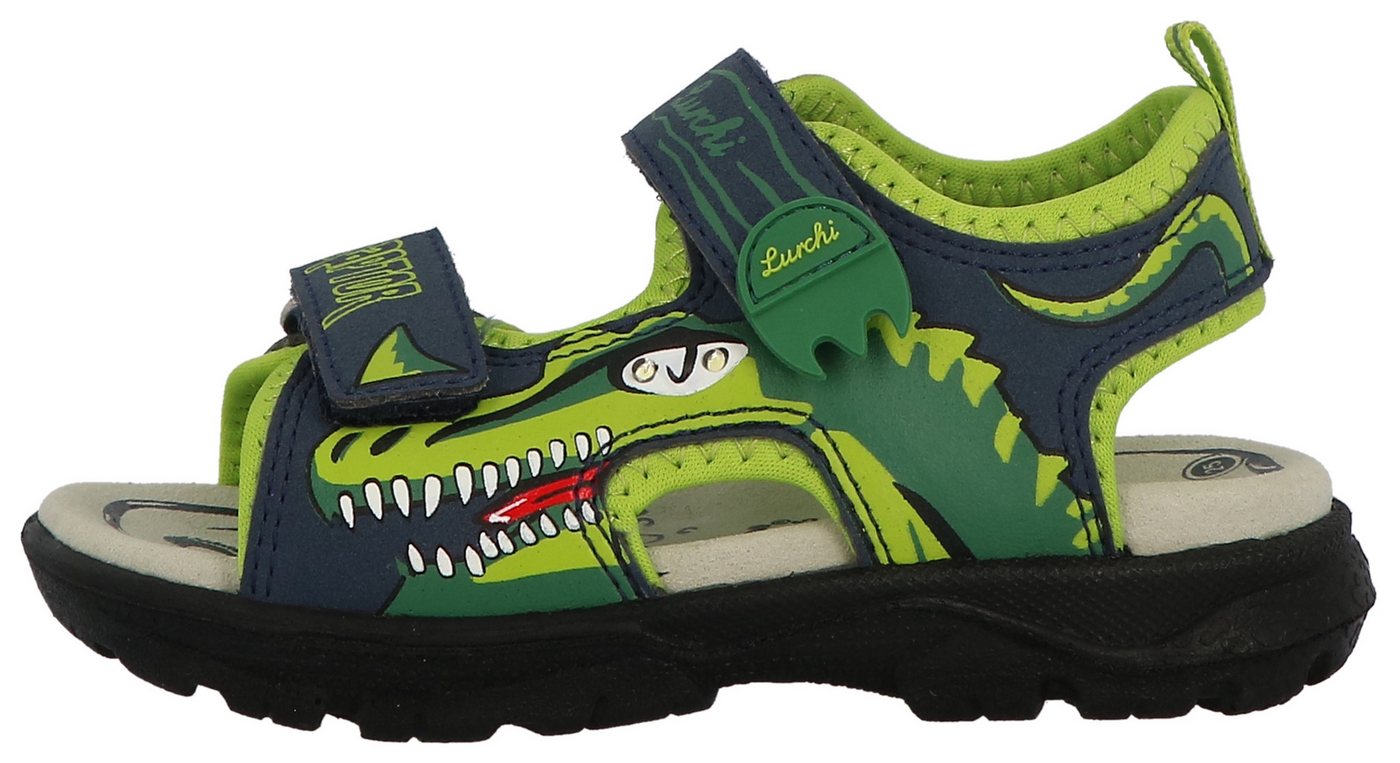 Lurchi Krypto, Blinkschuh Sandale Trekkingsandale mit Krokodil-Motiv, Größenschablone zum Download