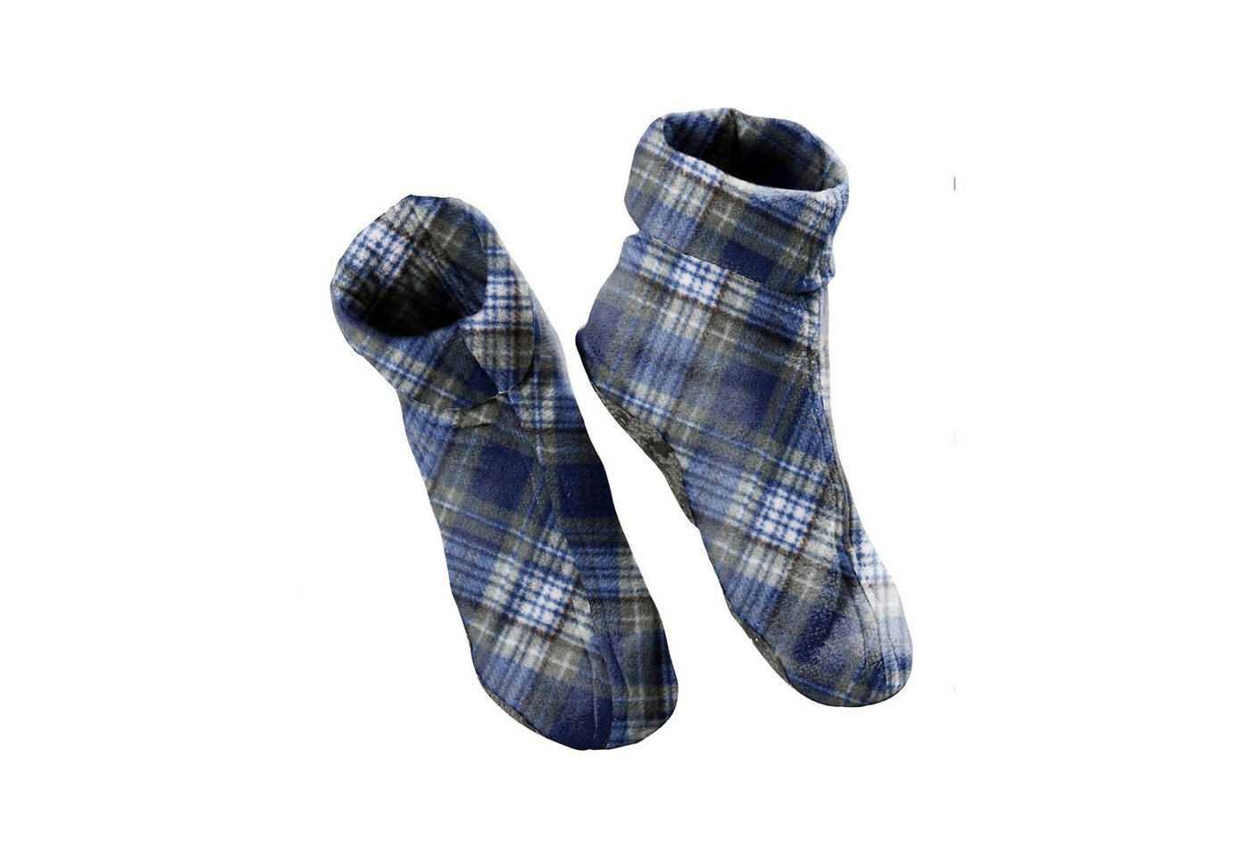 M-Diamant Damen Herren Hausschuh Kuschelsocke Pantoffeln wintersocke Hausstiefel Pantoffel (1 Paar) mit ABS Rutschfester Sohle (blau)