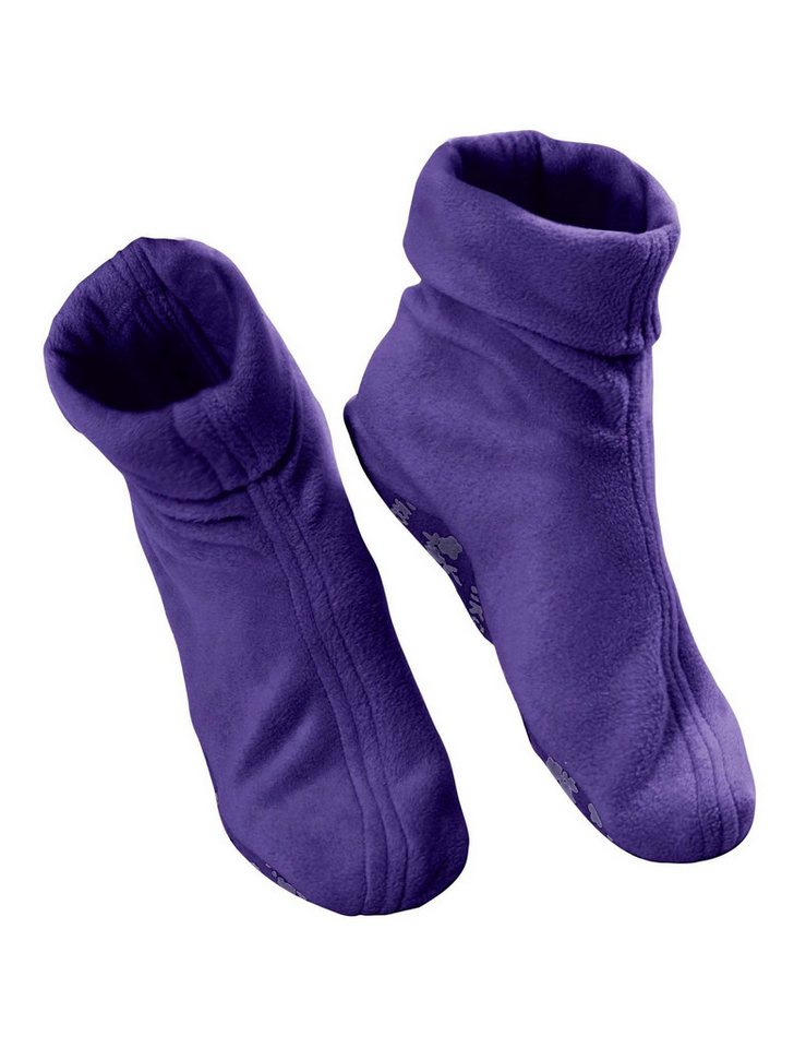 M-Diamant Damen Herren Hausschuh Kuschelsocke Pantoffeln wintersocke Hausstiefel Pantoffel (1 Paar) mit ABS Rutschfester Sohle