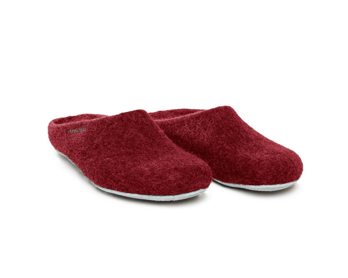 Magicfelt Filz Pantoffel (1-tlg) Pantoffeln - Aus feinster, handgelesener Schurwolle, Mit Ledersohle