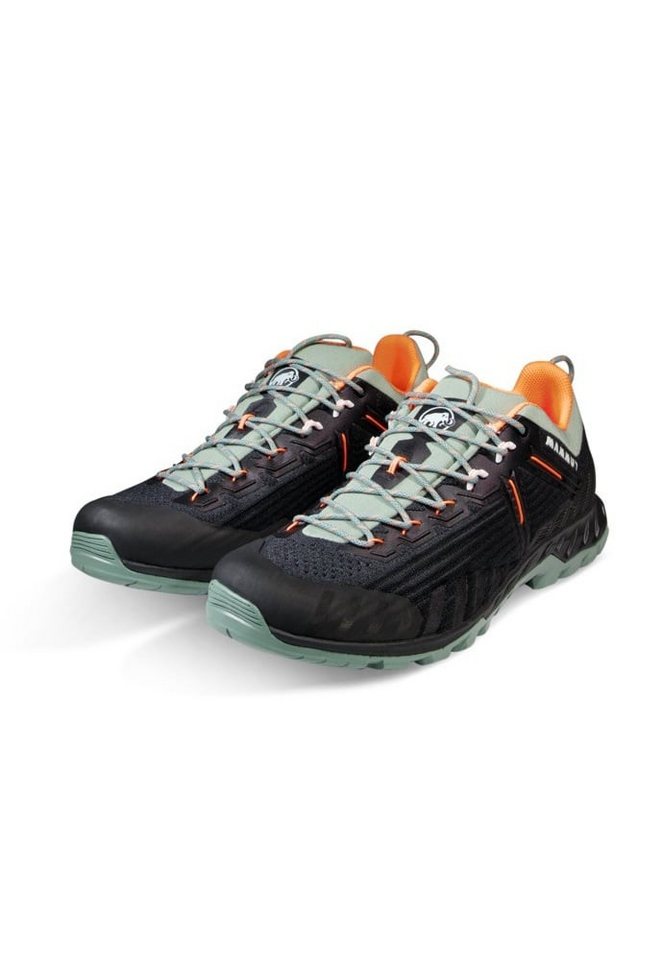 mammut Alnasca Knit III Low (Zustieg, atmungsaktiv) schwarz/jadegrün Herren Wanderschuh