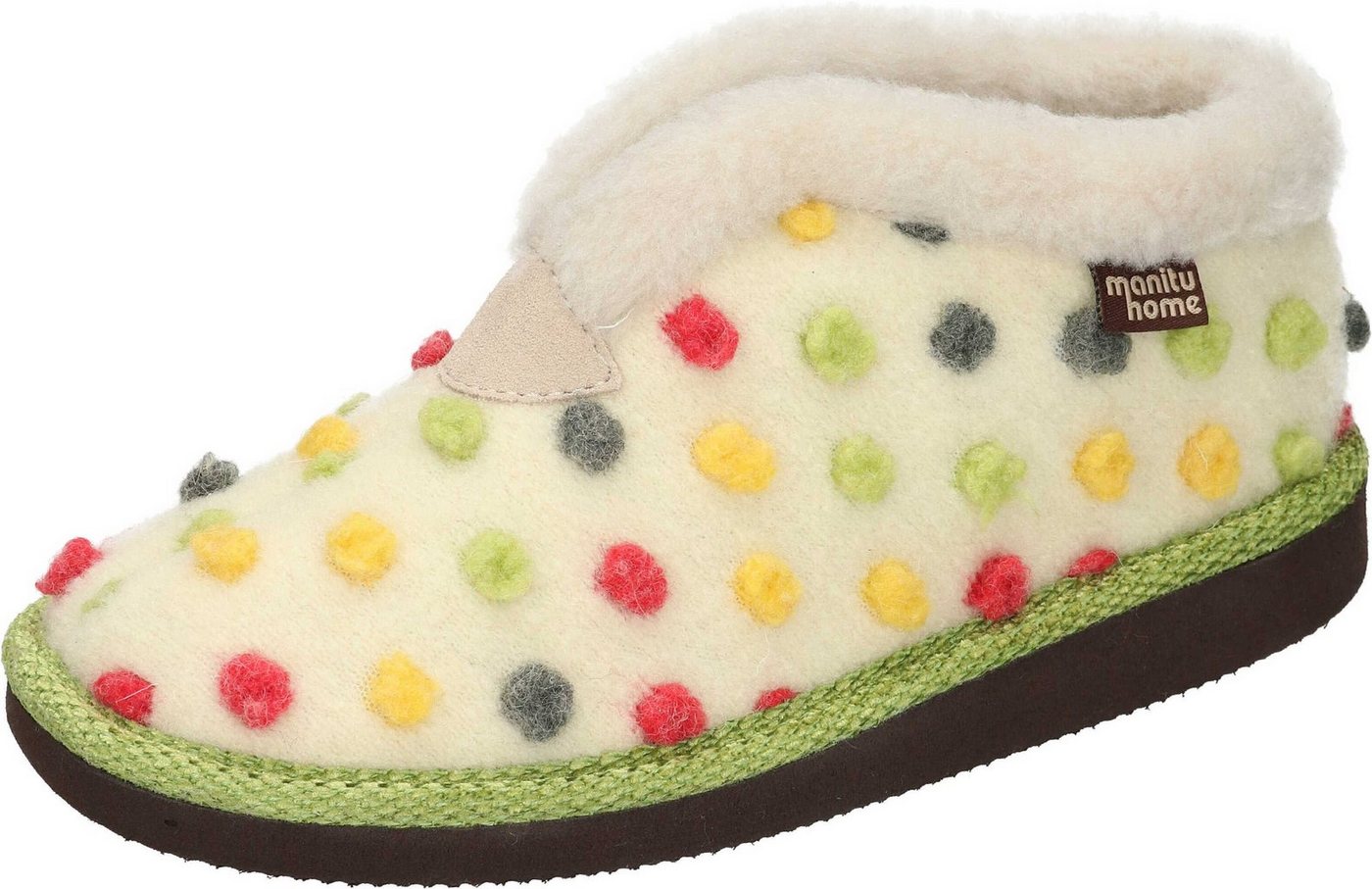 Manitu-Home Hausschuhe Hausschuh aus Textil (weiß)
