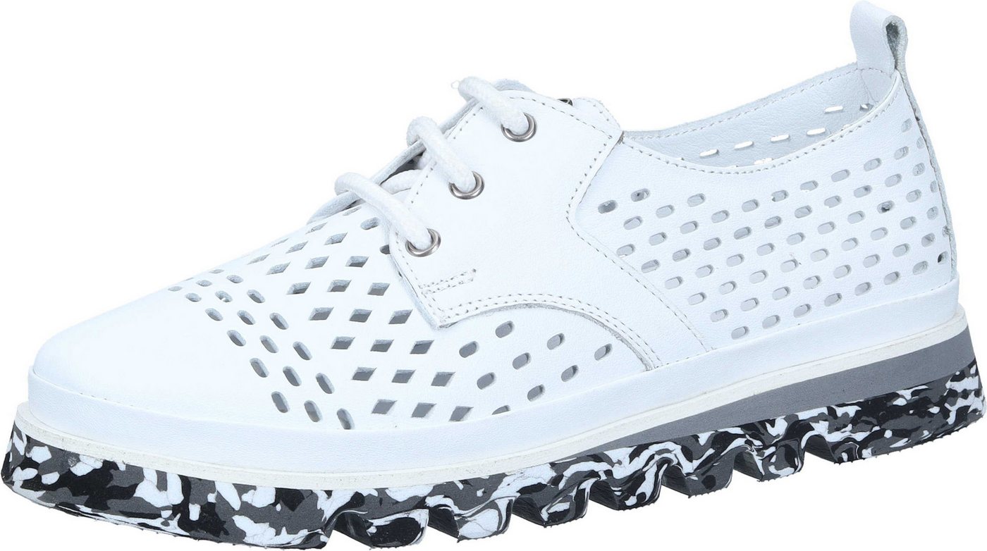 Manitu Schnürer Schnürschuh aus echtem Leder (weiß)