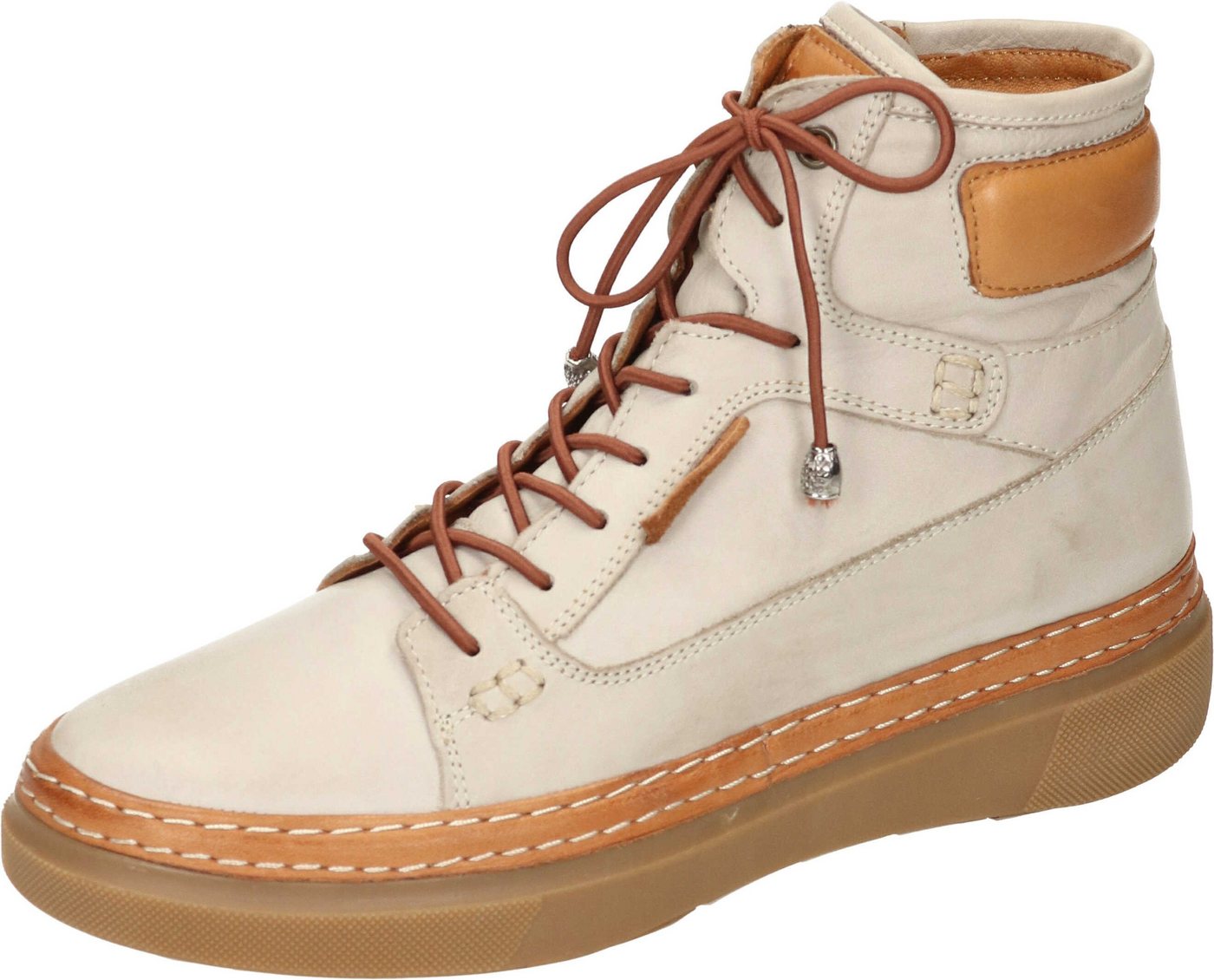 Manitu Stiefeletten Schnürstiefelette aus echtem Leder (grau)