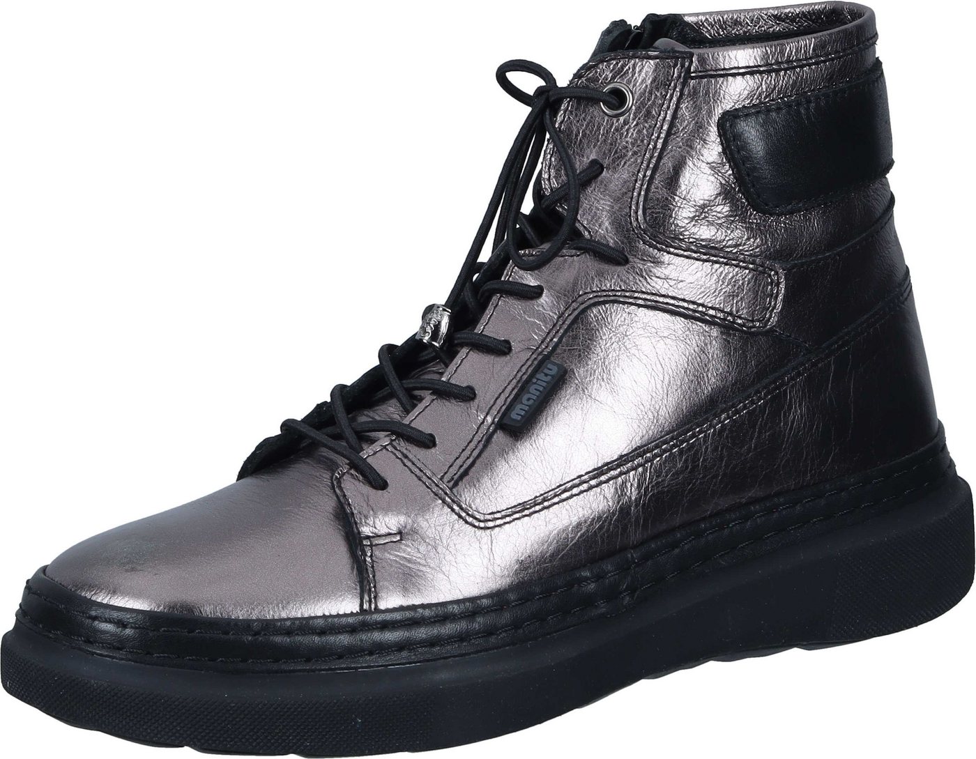 Manitu Stiefeletten Schnürstiefelette aus echtem Leder (silber)