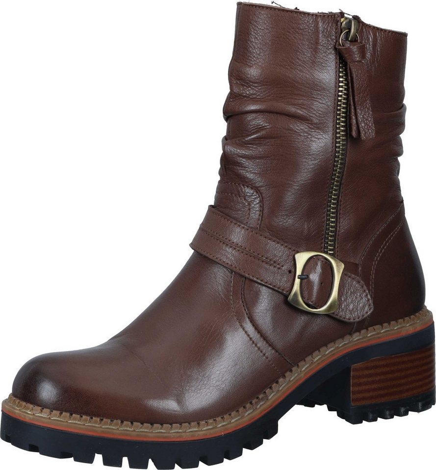 Manitu Stiefeletten Stiefelette aus echtem Leder (braun)