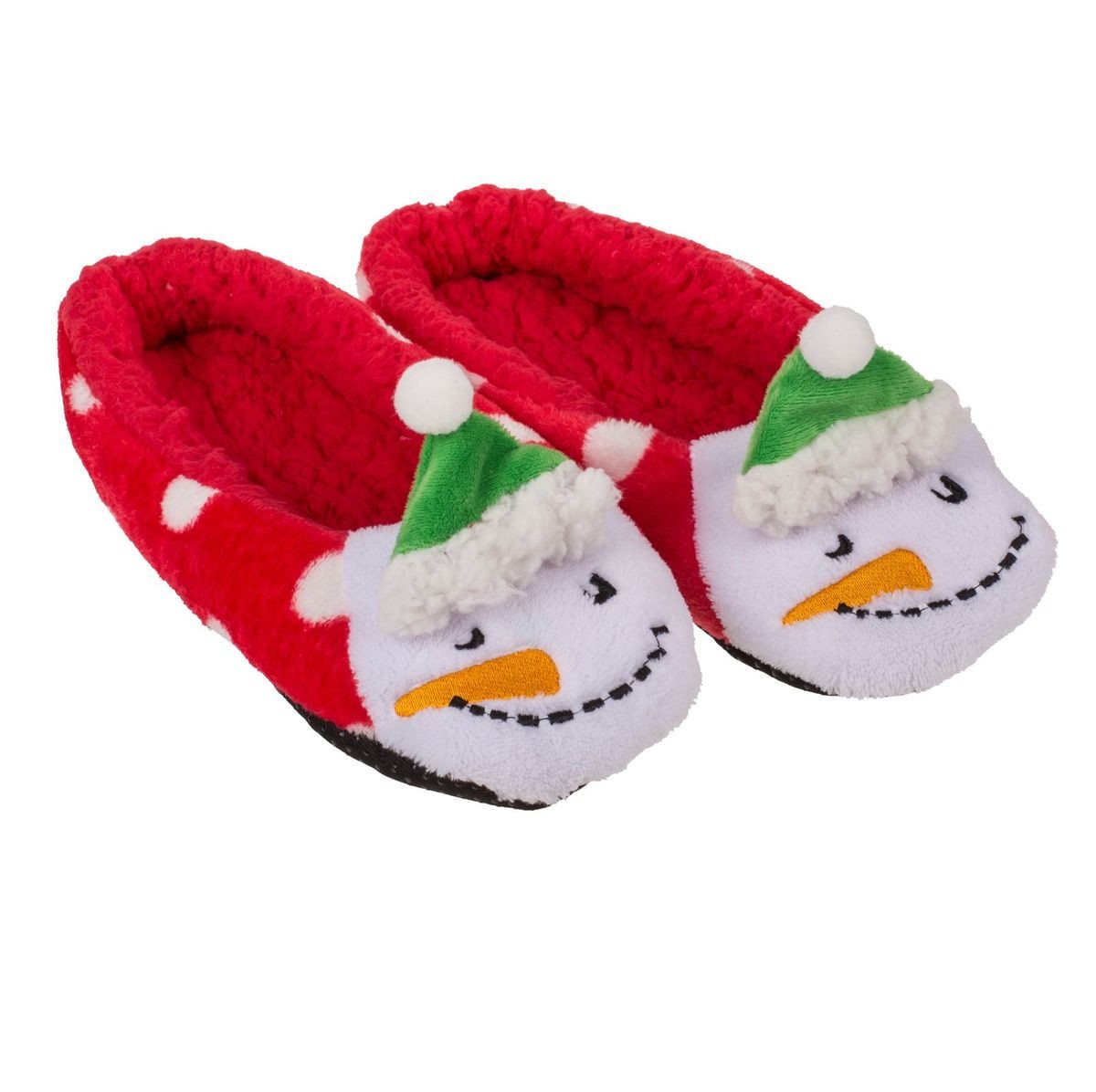 Marabellas Shop Kuschel Hausschuhe Gr. 39 - 42 Weihnachten Eisbär Schneemann Hausschuh (2-tlg) extra flauschig