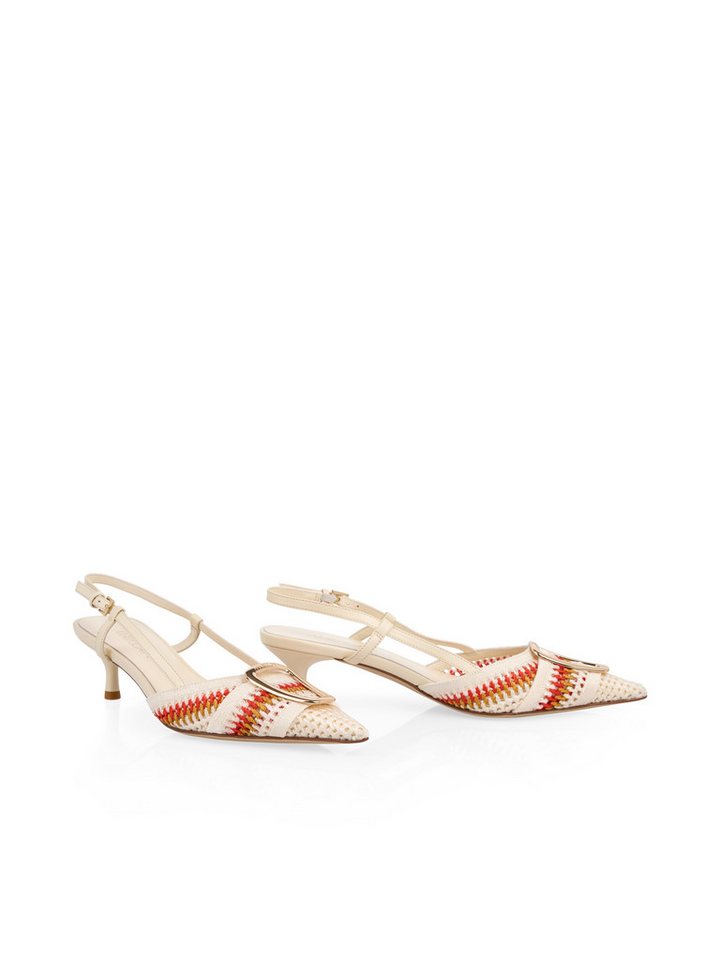 Marc Cain Collections Leo's Oasis Slingpumps Pumps, Sandalette, Festtagsschuh mit Kitten Heel