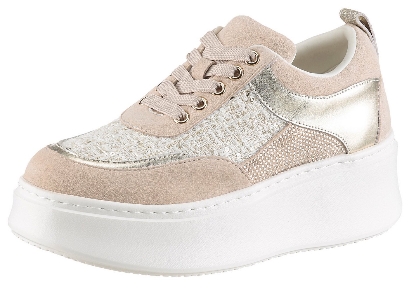 Marc Cain Sports Dodgy Dogs Sneaker Keilsneaker, Sneaker, Schnürschuh im Retro Look