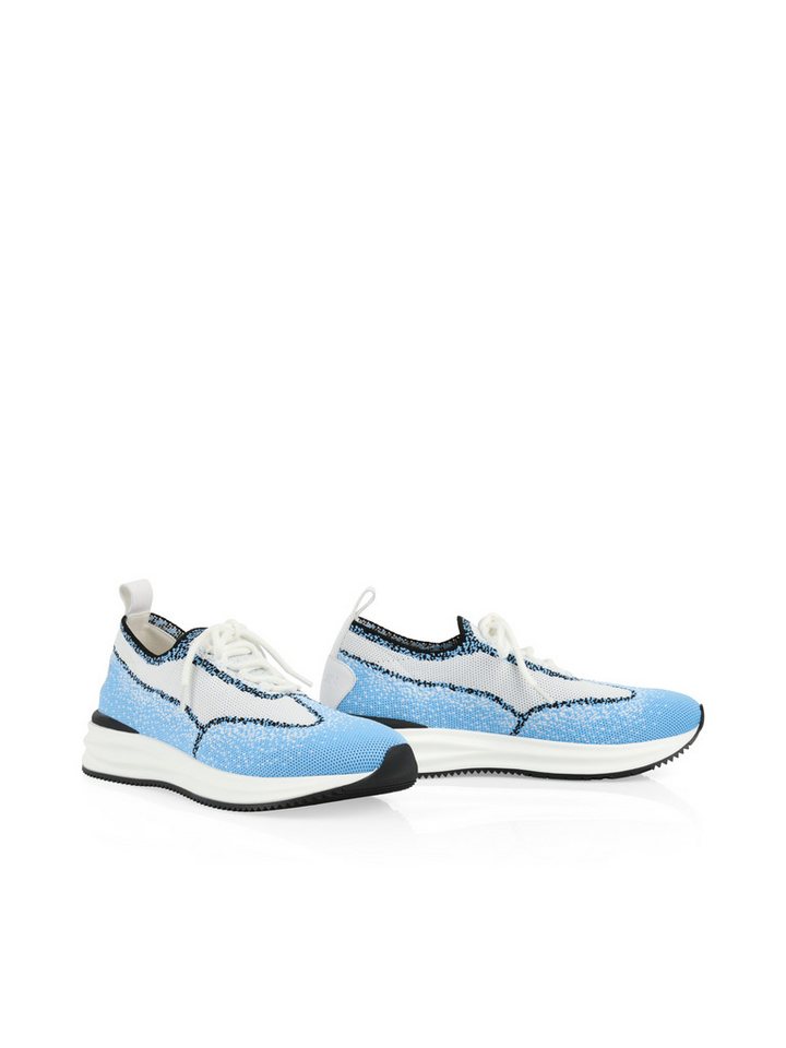 Marc Cain Sports Mindful Moving Slip-On Sneaker Halbschuh, Freizeitschuh Slipper mit aufgesetzter Schnürung (blau)