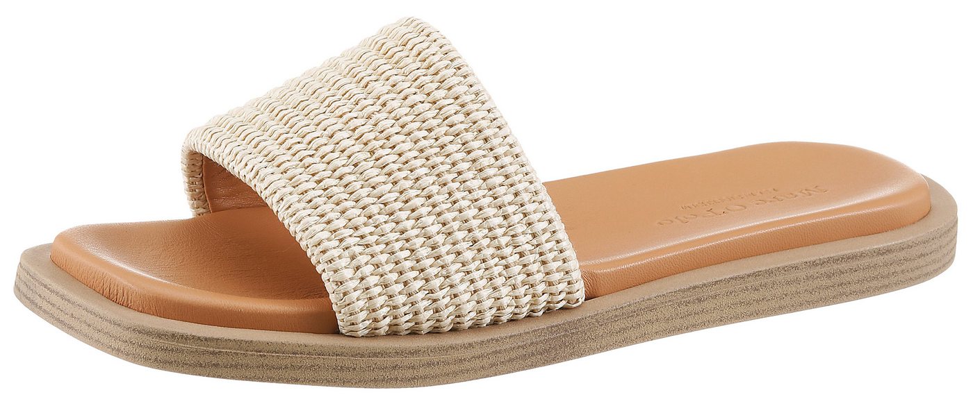 Marc O'Polo Agda Pantolette Sommerschuh, Strandschuh, Urlaubsschuh, in Karreeform