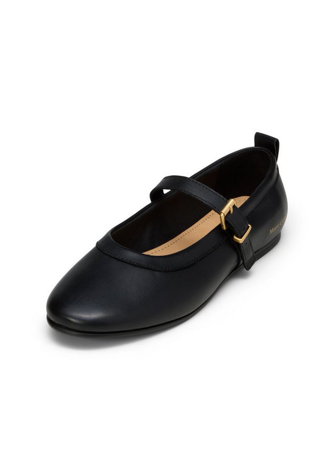 Marc O'Polo aus edlem Rindleder Ballerina (schwarz)