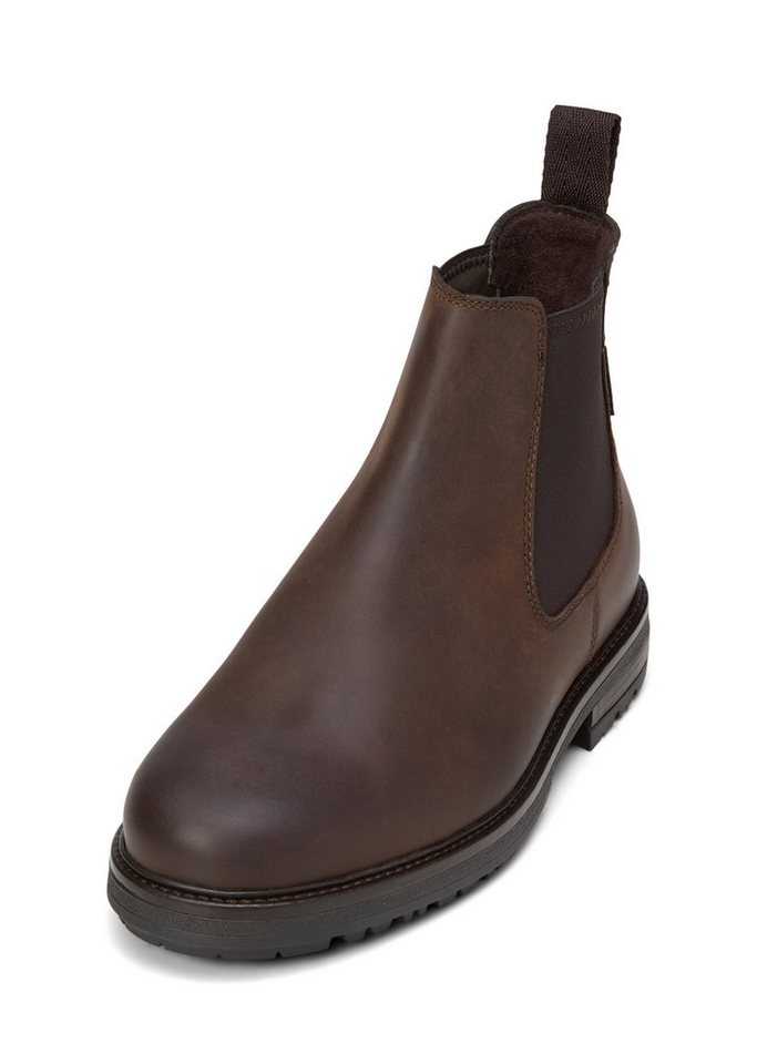 Marc O'Polo aus edlem Rindleder Chelseaboots (braun)