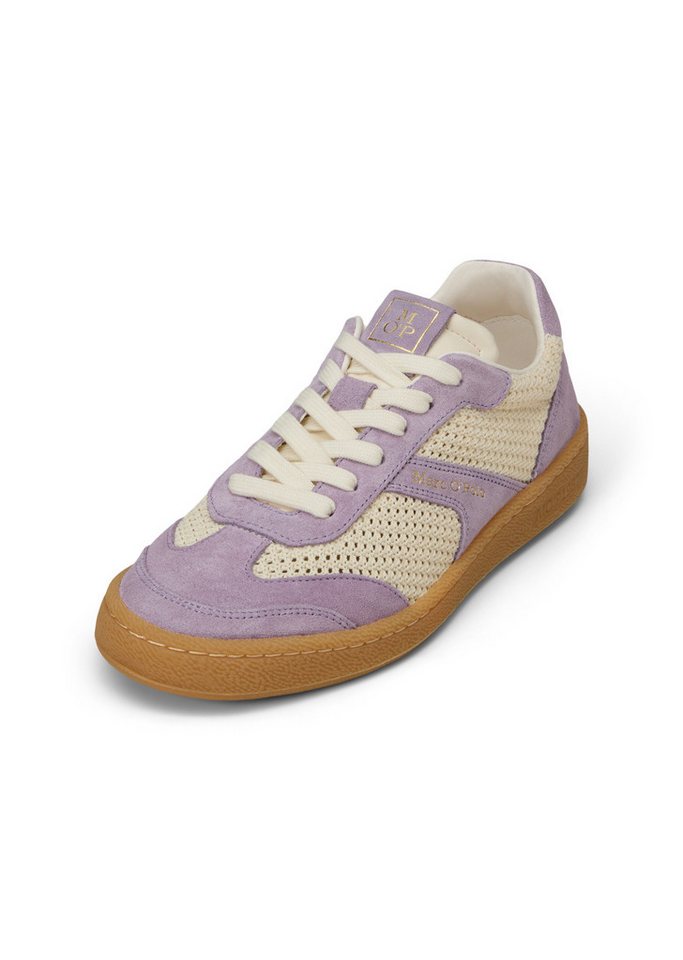 Marc O'Polo aus edlem Rindleder mit Häkeleinsätzen Sneaker (Dusty Lavender)