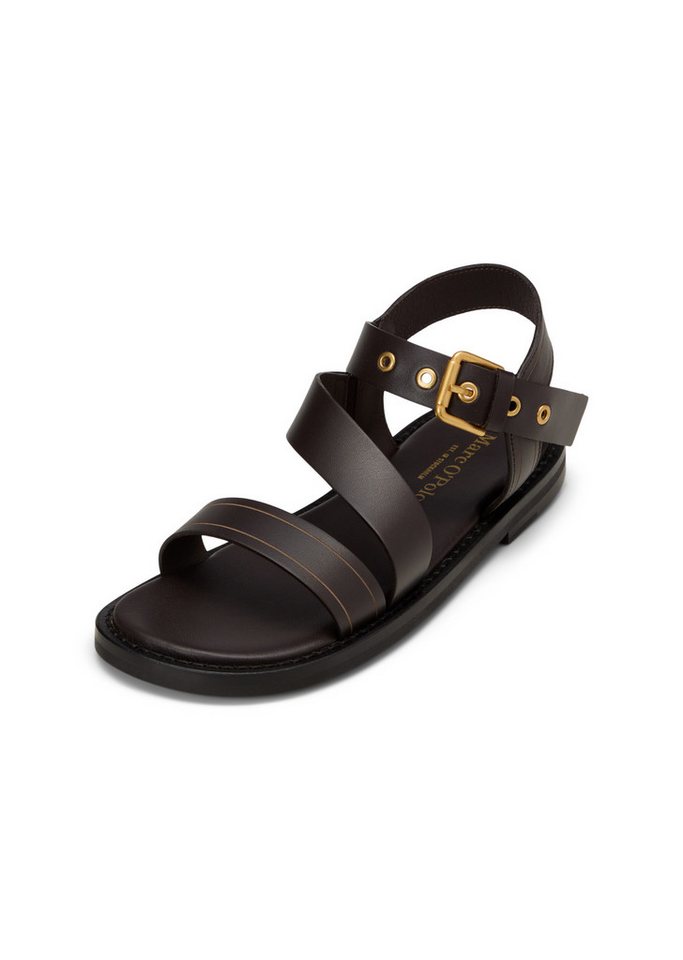 Marc O'Polo aus edlem Rindleder Sandale (Burnt Coffee)