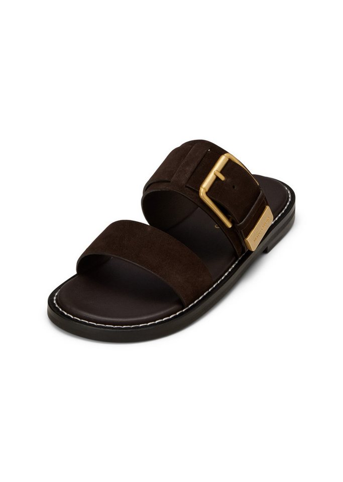 Marc O'Polo aus edlem Rindleder Sandale (Burnt Coffee)