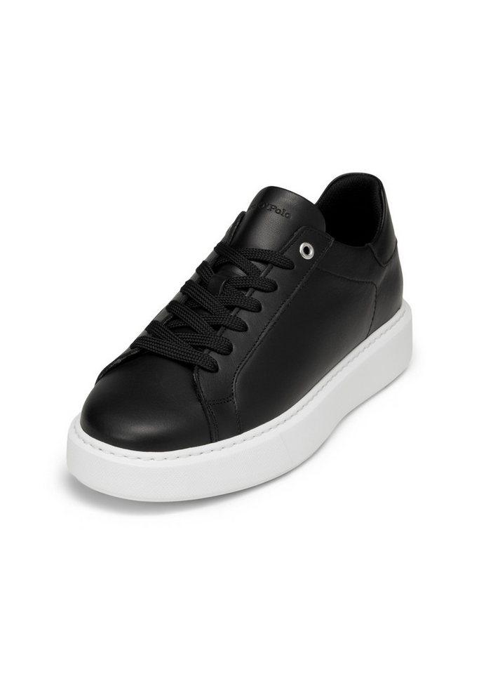 Marc O'Polo aus edlem Rindleder Sneaker (schwarz)