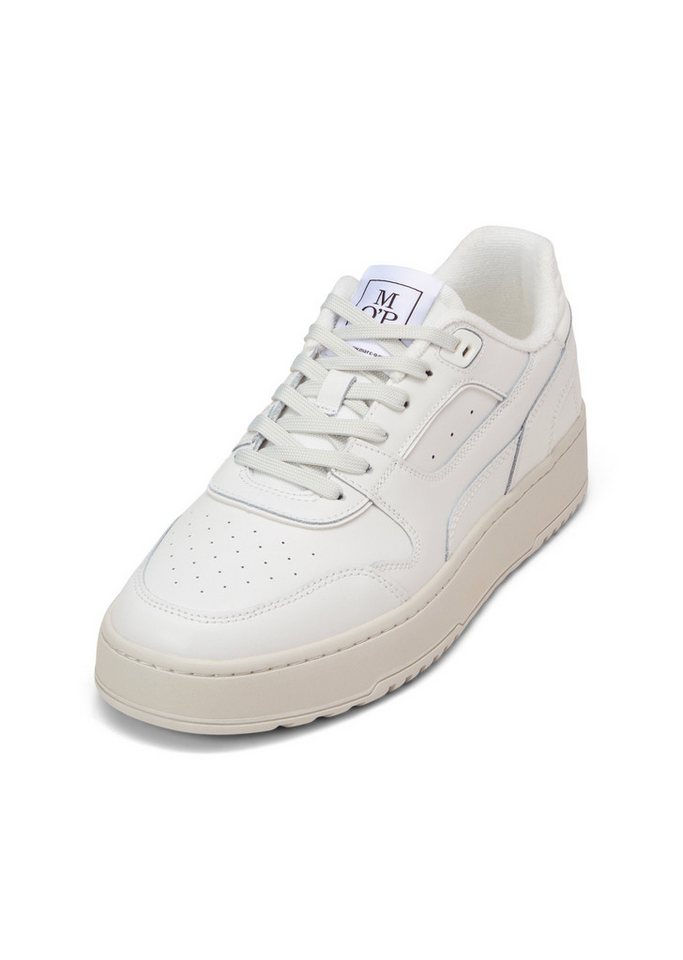 Marc O'Polo aus edlem Rindleder Sneaker (weiß)