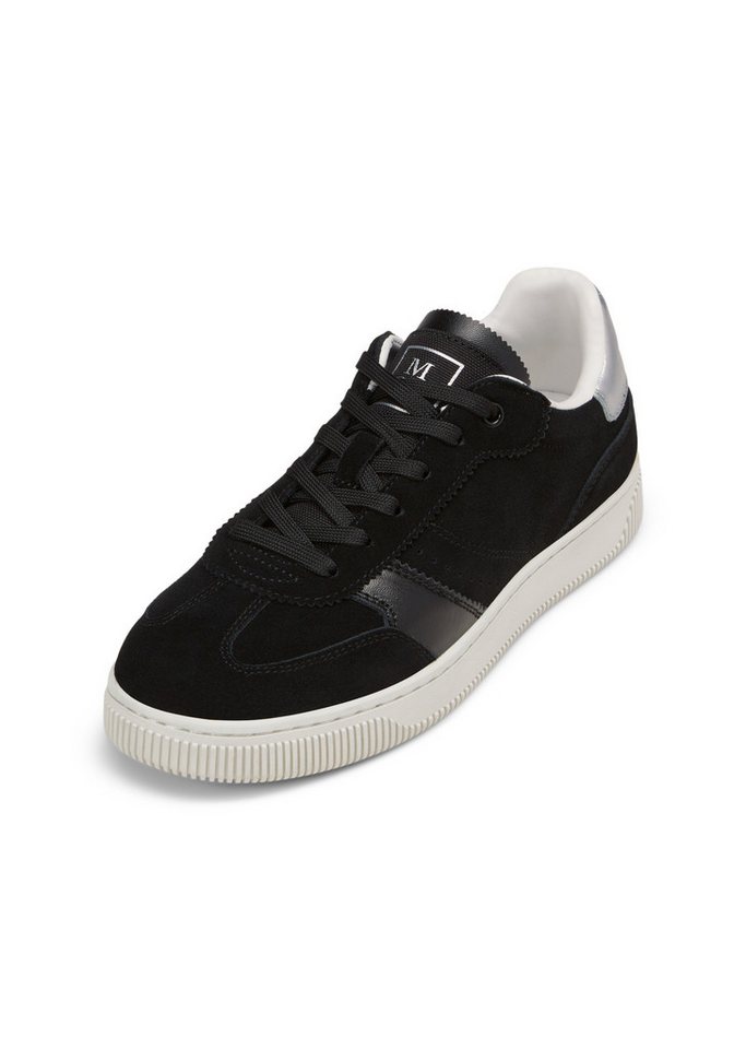 Marc O'Polo aus hochwertigem Rindleder Sneaker (schwarz/silber)