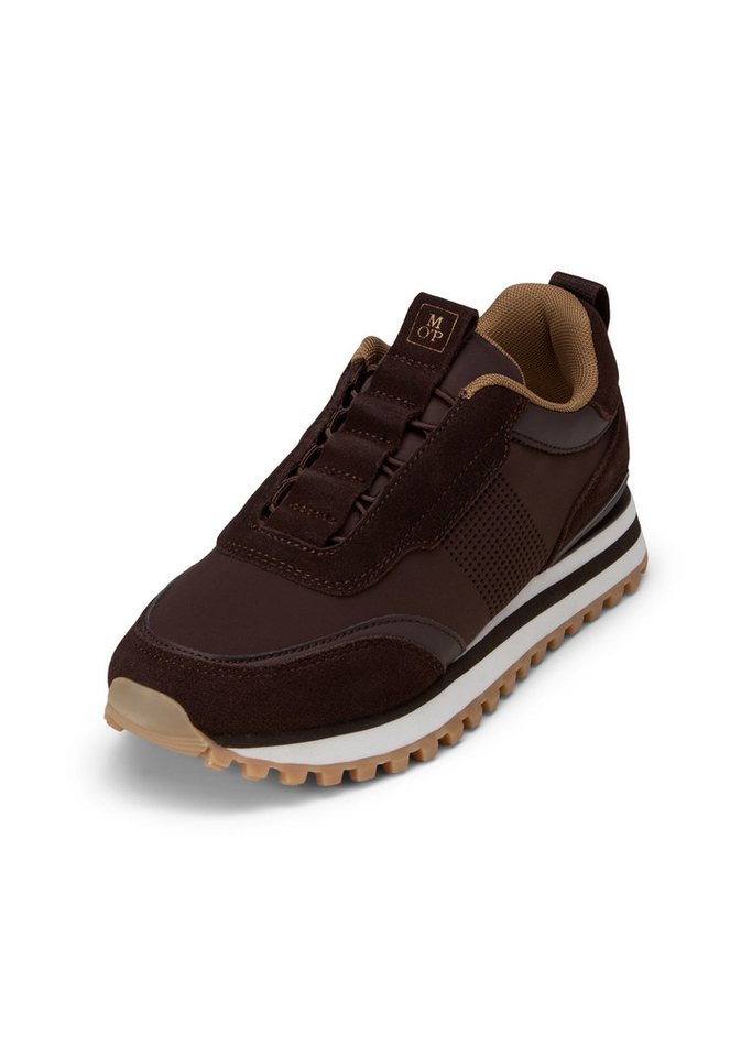 Marc O'Polo aus Neopren und Veloursleder Sneaker (Dark Earth)