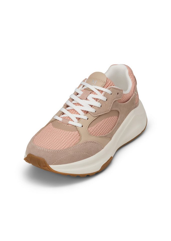Marc O'Polo aus Rindleder mit Mesh-Einsatz Sneaker (beige/rosa)