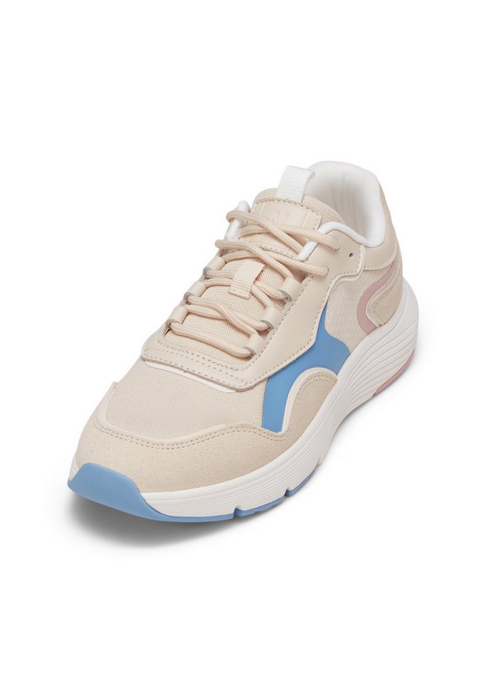 Marc O'Polo aus Rindleder und Mesh Sneaker (beige/gold)