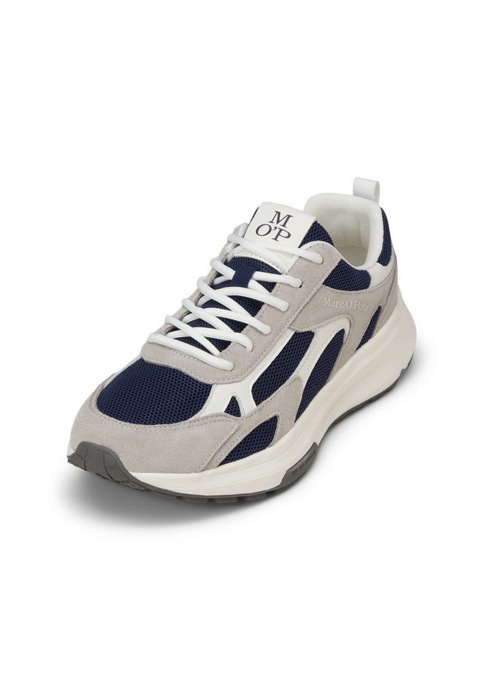Marc O'Polo aus Rindleder und Mesh Sneaker (grau)