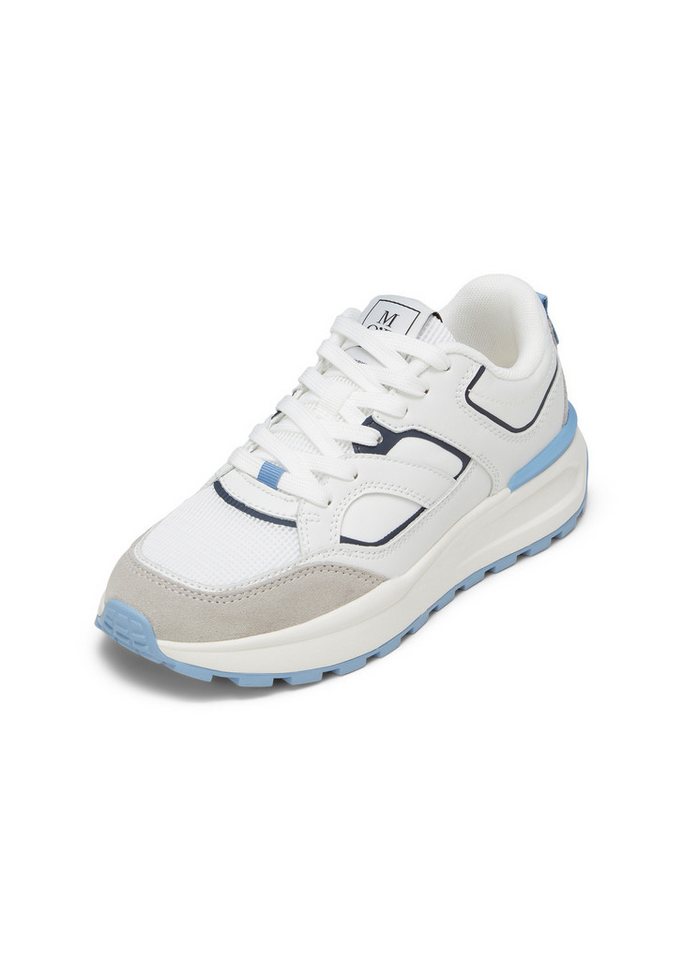 Marc O'Polo aus Rindleder und Mesh Sneaker (weiß)