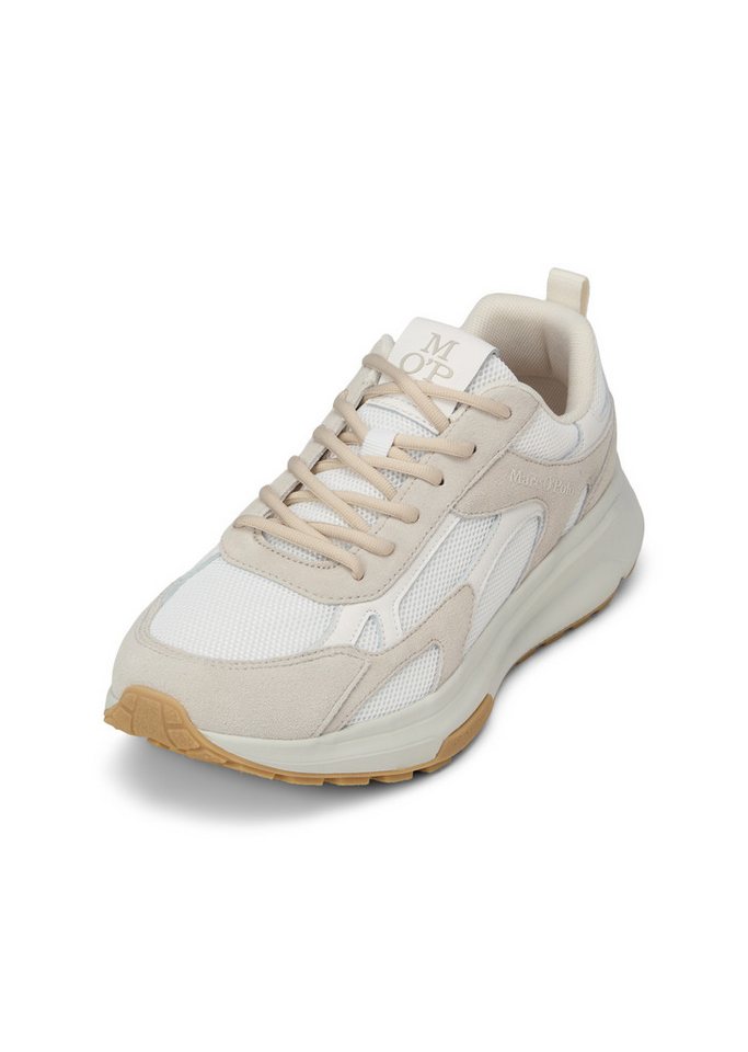 Marc O'Polo aus Rindleder und Mesh Sneaker (weiß)
