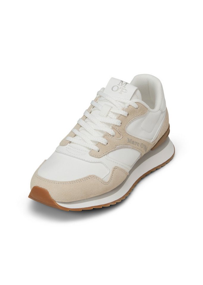 Marc O'Polo aus Rindleder und Nylon Sneaker (weiß)