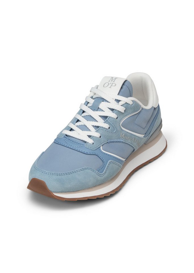 Marc O'Polo aus Rindleder und Nylon Sneaker (blau)