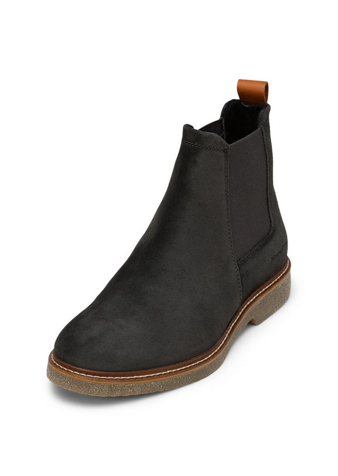 Marc O'Polo aus softem Velours-Rindleder Chelseaboots (dark graphite)