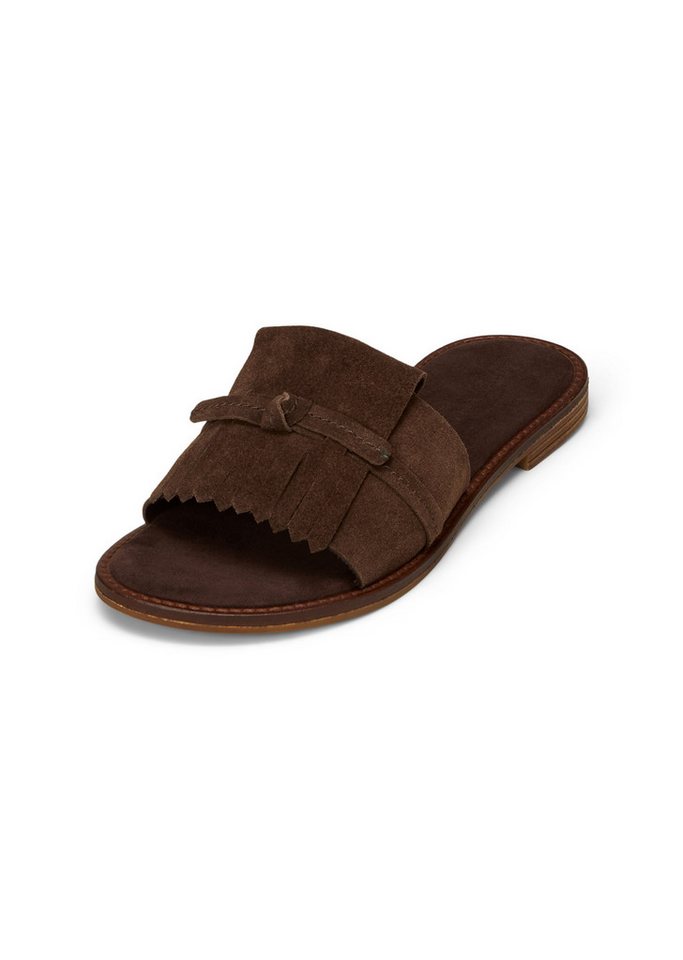 Marc O'Polo aus weichem Veloursleder Sandale (Burnt Coffee)