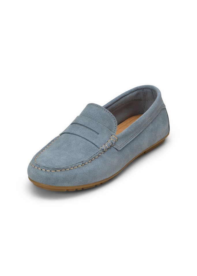 Marc O'Polo aus Velours-Rindleder Mokassin (blau)