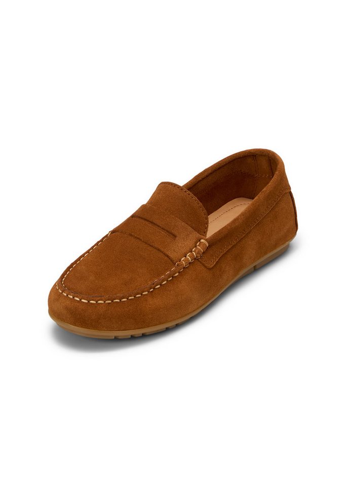 Marc O'Polo aus Velours-Rindleder Mokassin (braun)