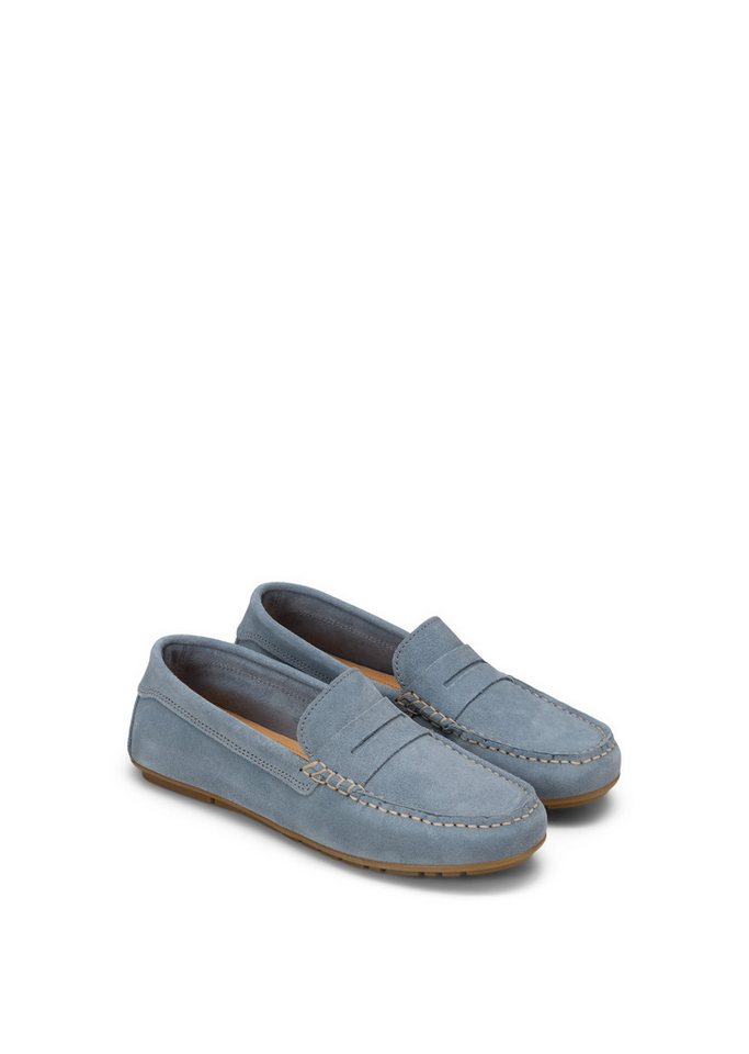 Marc O'Polo Selma Mokassin Slipper, Schlupfschuh, Loafer mit Memory Foam-Innensohle (blau)