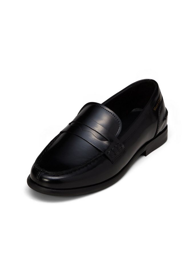 Marc O'Polo aus veredeltem Rindleder Loafer (schwarz)