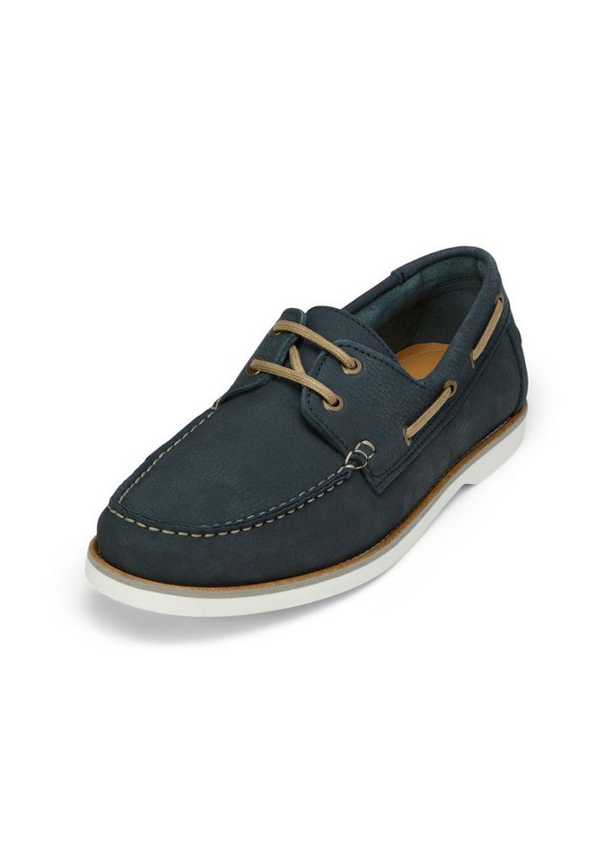 Marc O'Polo aus weichem Rindleder Bootsschuh (blau)
